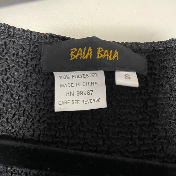 Vintage 90s ruched scrunch black tank sleeveless top Sz small - Picture 5 of 7